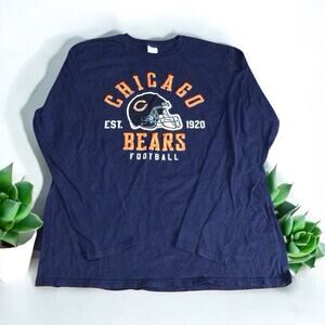 NFL Chicago Bears Football Adult Large Team Apparel Brand Blue Long Sleeve Shirt